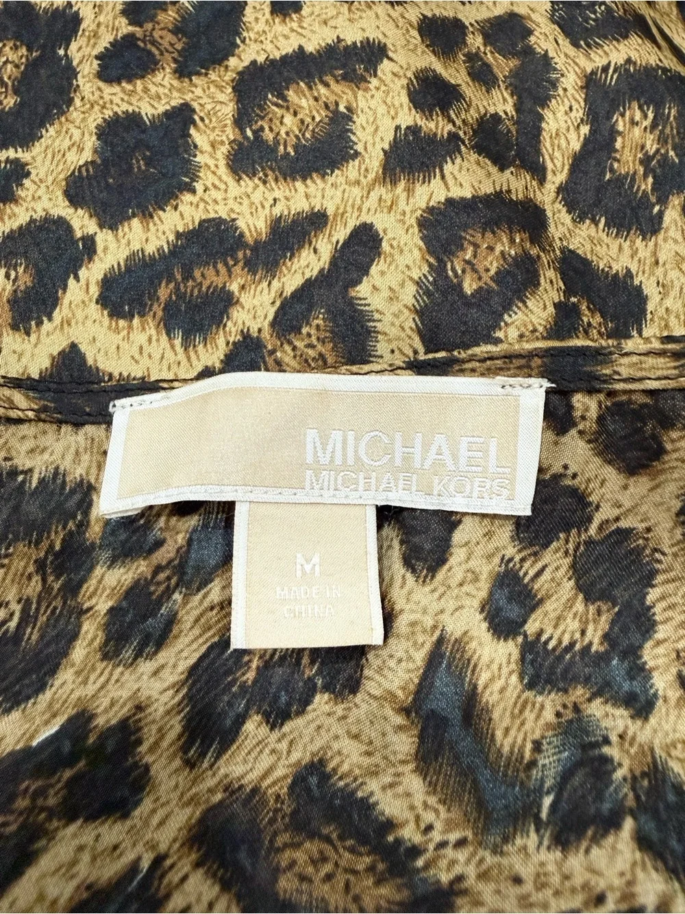Michael Kors Leopard Print Mini Dress in Brown and Black